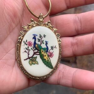 Vintage peacock necklace! Whiting & Davis